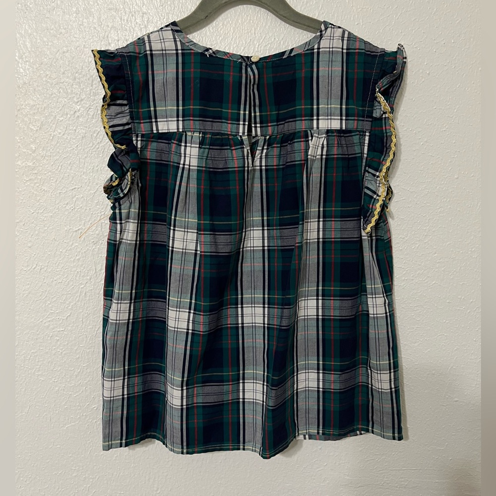 J. Crew: Girls' Sleeveless Ruffle-trim Top For Girls  
 Love. Ruffles Cotton - Picture 2 of 6